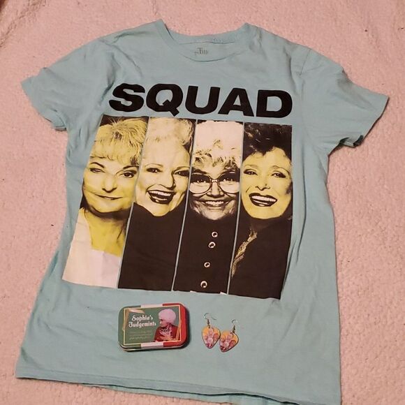 The Golden Girls Women's Squad Officially Licensed Celadon Green T-Shirt - Picture 1 of 9